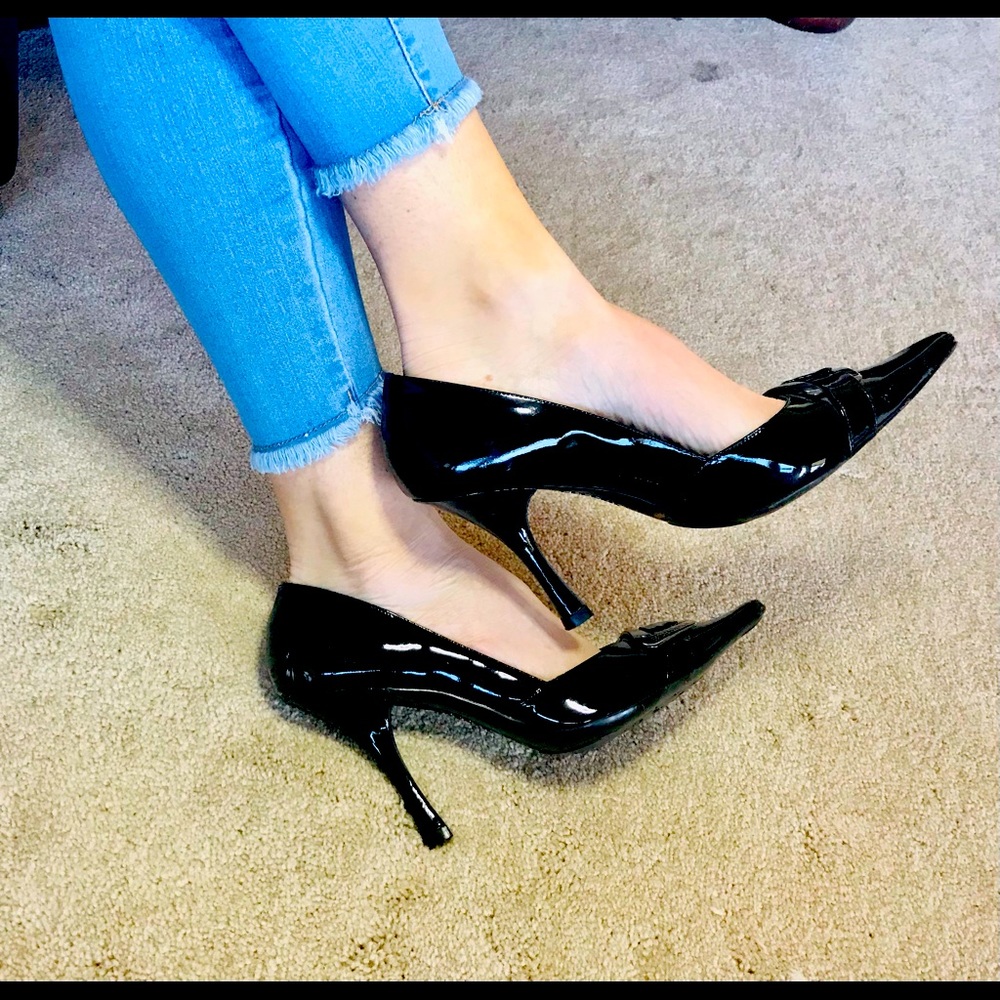 BCBGGirls black patent leather heels